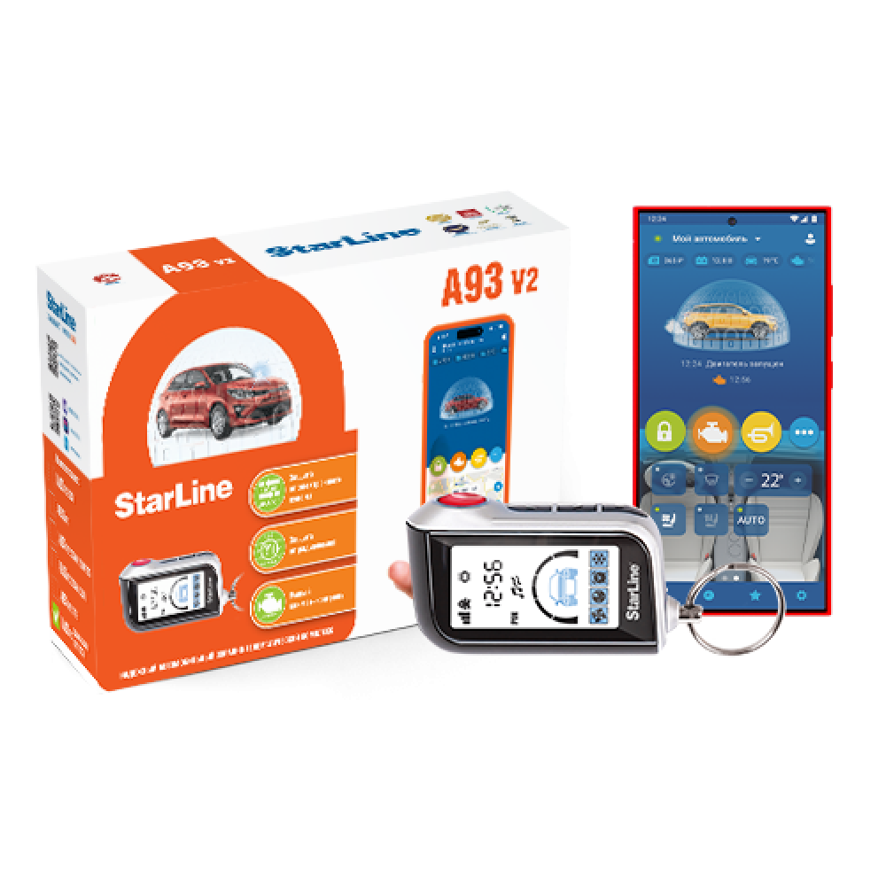 Автосигнализация StarLine A93 V2 2CAN+2LIN LTE ECO
